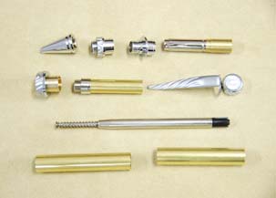 Fancy Fat Pen -Satin Chrome with Chrome accents